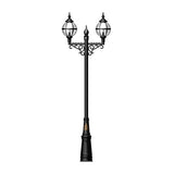 Victorian style globe lamp post double headed in cast iron 3.4m (H232)