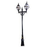 Victorian style globe lamp post double headed in cast iron 3.4m (H232)