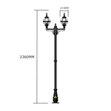 Victorian style globe lamp post double headed in cast iron 2.47m (H236)