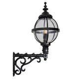 Victorian globe wall light in cast iron with decorative arm 1.05m (H241)
