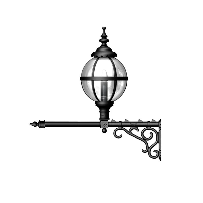 Victorian globe wall light with extension 1.05m (H242)