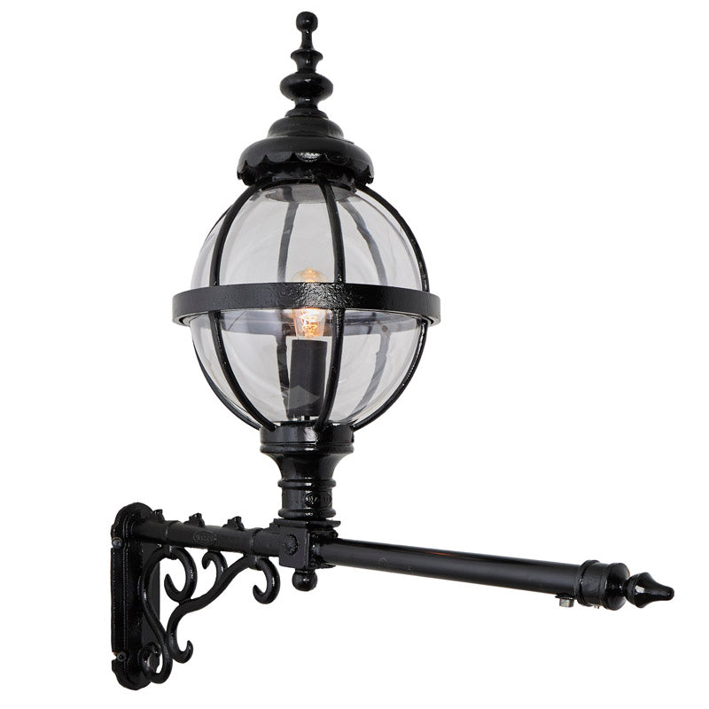 Victorian globe wall light with extension 1.05m (H242)