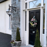 Victorian downturned globe wall light in cast iron 0.7m (H245)