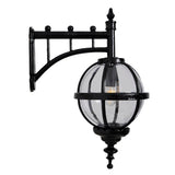 Victorian downturned globe wall light in cast iron 0.7m (H245)
