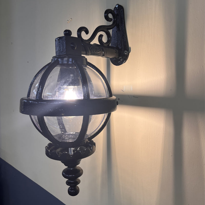 Victorian downturned globe wall light 0.59m (H246)