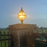 Victorian globe pier light in cast iron for flat pier caps 0.79m (H251)