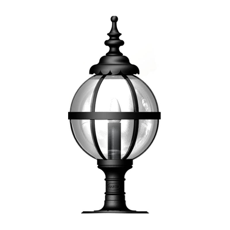 Victorian globe pier light in cast iron for flat pier caps 0.79m (H251)