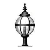 Victorian globe pier light in cast iron for flat pier caps 0.79m (H251)