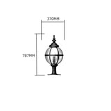 Victorian globe pier light in cast iron for flat pier caps 0.79m (H251)