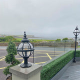 Victorian globe pier light in cast iron for flat pier caps 0.79m (H251)