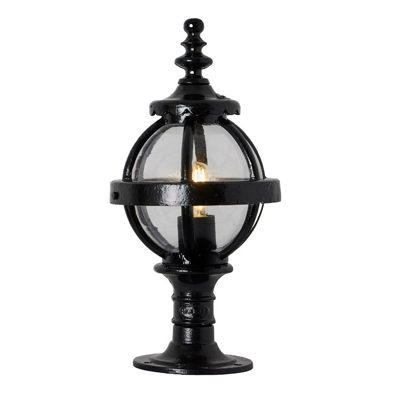 Victorian globe pier light in cast iron for flat pier caps 0.48m (H252)