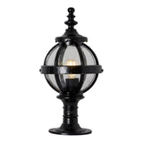 Victorian globe pier light in cast iron for flat pier caps 0.48m (H252)