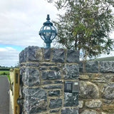 Victorian globe pier light in cast iron for flat pier caps 0.48m (H252)