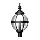 Victorian globe pier light in cast iron for narrow pier caps 0.71m (H253)