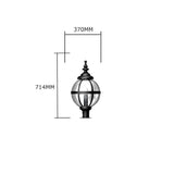 Victorian globe pier light in cast iron for narrow pier caps 0.71m (H253)