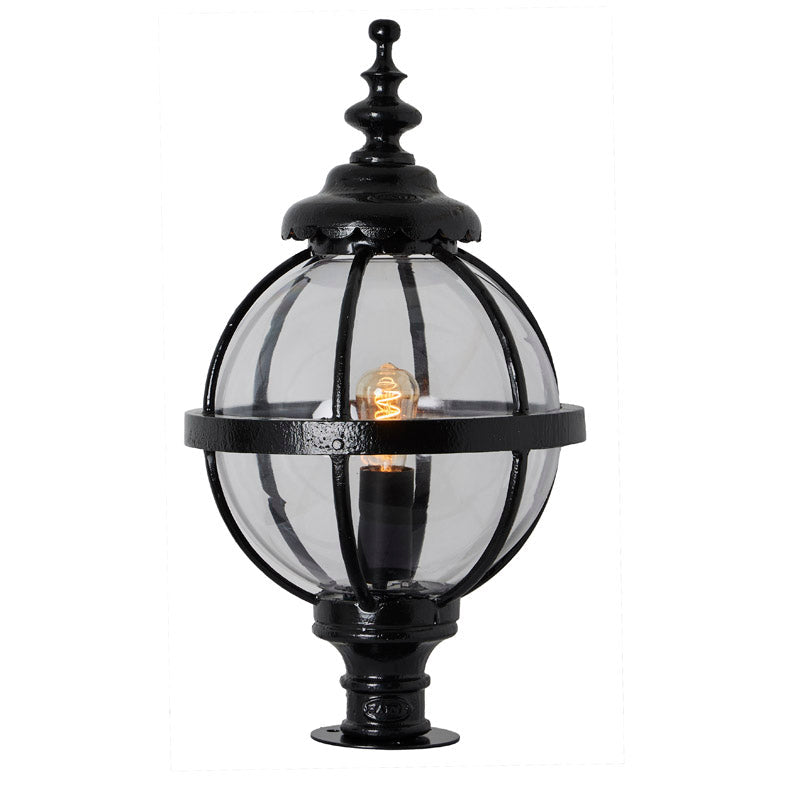Victorian globe pier light in cast iron for narrow pier caps 0.71m (H253)