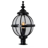 Victorian globe pier light in cast iron for narrow pier caps 0.71m (H253)