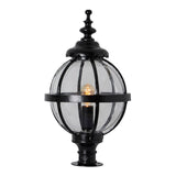 Victorian globe pier light in cast iron for narrow pier caps 0.71m (H253)