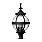 Victorian globe pier light in cast iron for narrow pier caps 0.42m (H254)