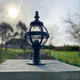 Victorian globe pier light in cast iron for flat pier caps 0.48m (H252)