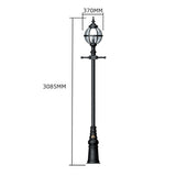 Victorian style globe lamp post in cast iron 3m (H2801)