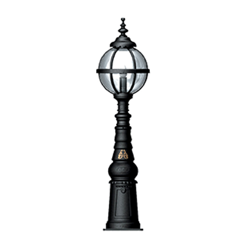 Victorian style globe pedestal light in cast iron 1.59m (H2813)