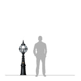 Victorian style globe pedestal light in cast iron 1.59m (H2813)