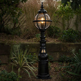 Victorian style globe pedestal light in cast iron 1.59m (H2813)