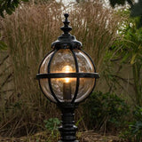 Victorian style globe pedestal light in cast iron 1.59m (H2813)