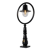 Classic railway style pedestal light in cast iron and steel 1.21m (H308)