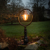 Copper railway style pedestal light in cast iron 1.21m (H308C)