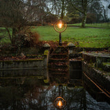 Classic railway style pedestal light in cast iron and steel 1.21m (H308)