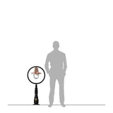 Copper railway style pedestal light in cast iron 1.21m (H308C)