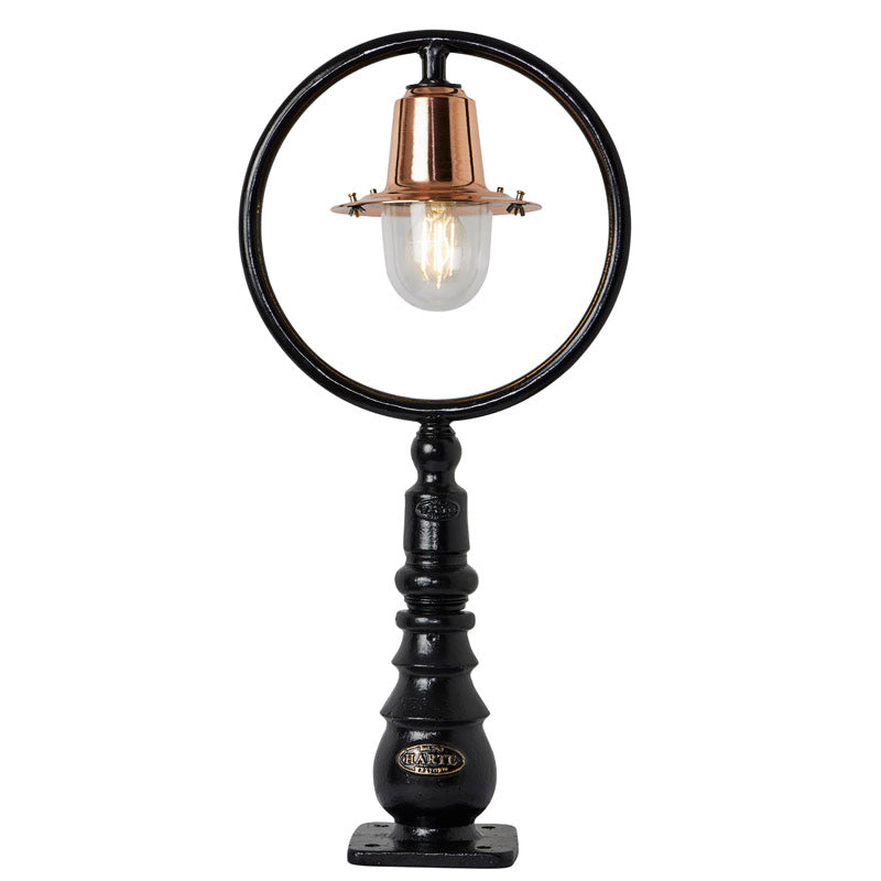 Copper railway style pedestal light in cast iron 0.75m (H309C)