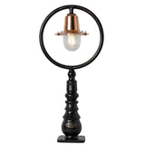 Copper railway style pedestal light in cast iron 0.75m (H309C)