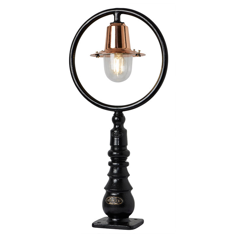 Copper railway style pedestal light in cast iron 0.75m (H309C)