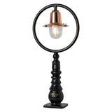 Copper railway style pedestal light in cast iron 0.75m (H309C)