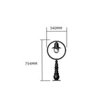 Copper railway style pedestal light in cast iron 0.75m (H309C)