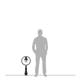 Classic railway style pedestal light in cast iron and steel 0.75m (H309)