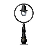 Classic railway style pedestal light in cast iron and steel 0.75m (H309)