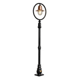Copper railway style lamp post in cast iron and steel 1.49m (H314C)