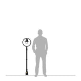 Classic railway style lamp post in cast iron and steel 1.49m (H314)