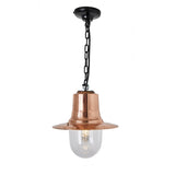 Copper railway style hanging light with chain 0.33m (H322C)
