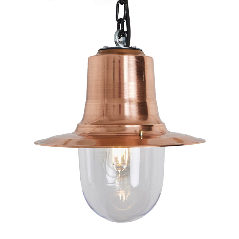 Copper railway style hanging light with chain 0.33m (H322C)