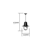 Classic railway style hanging light with chain 0.33m (H322)