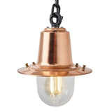 Copper railway style hanging light with chain 0.21m (H323C)