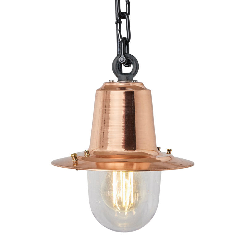 Copper railway style hanging light with chain 0.21m (H323C)