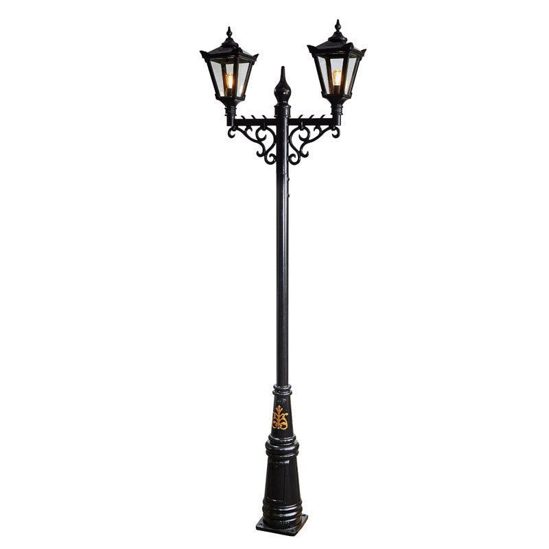 Victorian style large double headed lamp post 3.3m (H032)