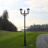 Victorian style large double headed lamp post 3.3m (H032)