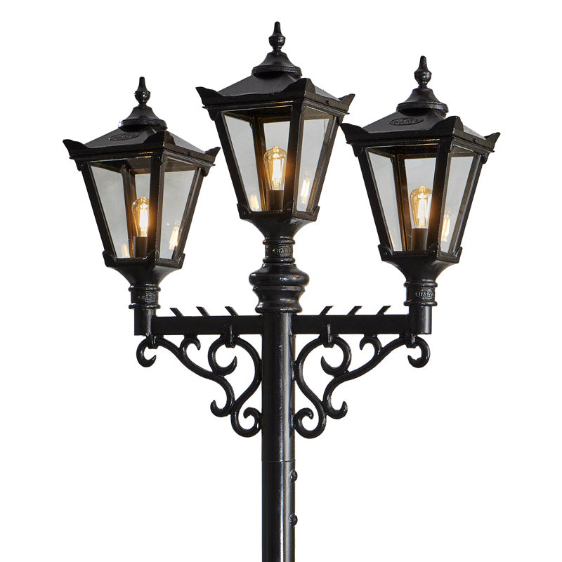 Victorian style large triple headed lamp post 3.5m (H033)